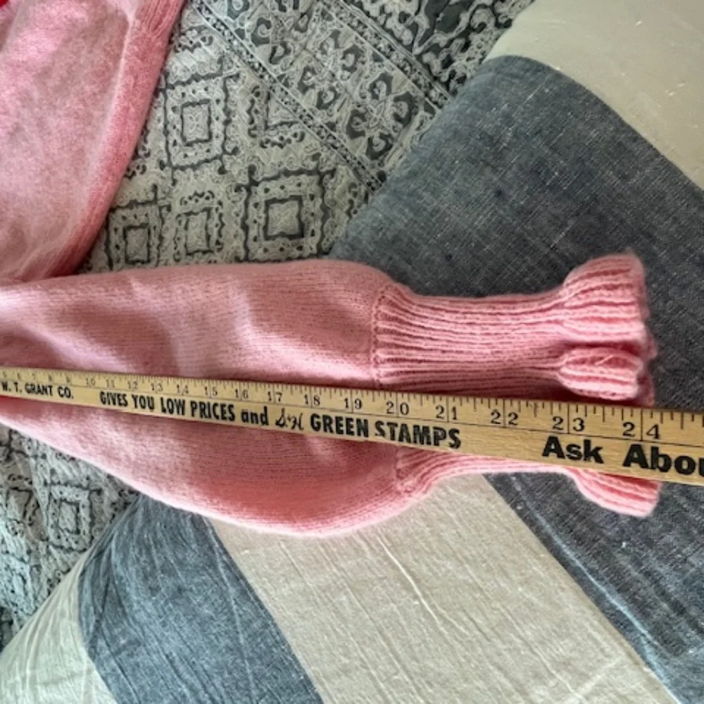 Pink Knit Cardigan Crocheted Strawberry Buttons Sz L/XL Coquette Twee Valentine - Picture 12 of 15